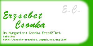 erzsebet csonka business card